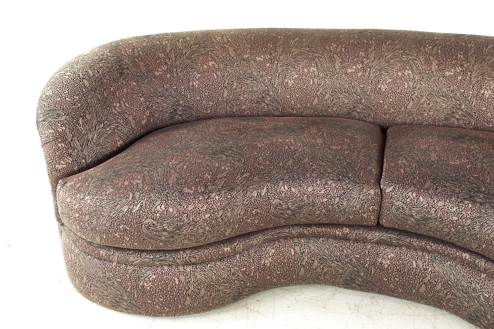 Kagan for Directional Mid Century Kidney Sofa For Sale 1