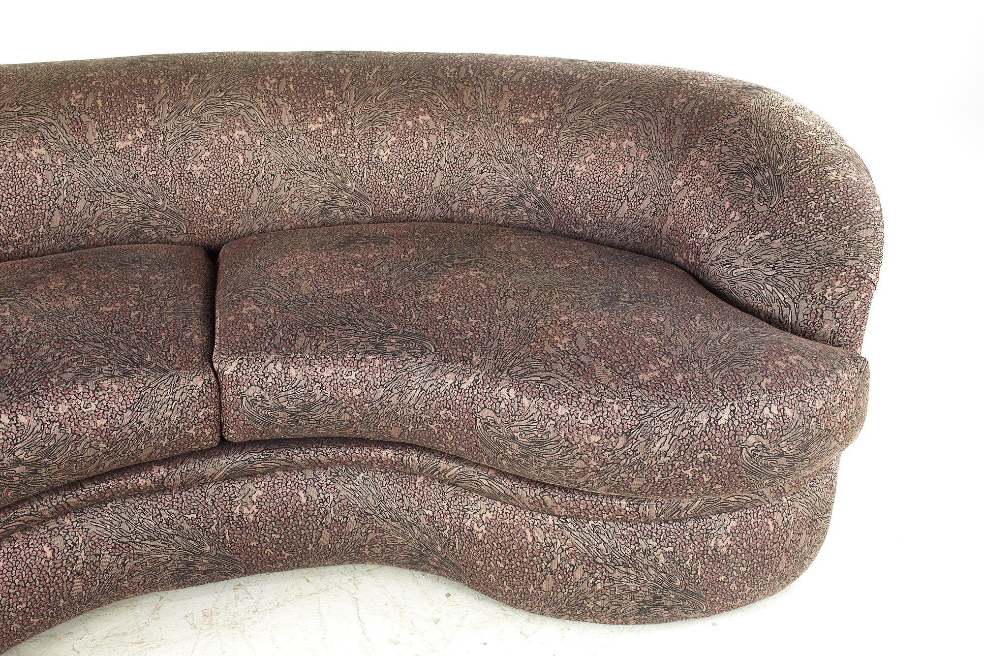 Kagan for Directional Mid Century Kidney Sofa For Sale 2