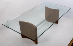 Kagan Propeller Glass Top Coffee Table for Selig