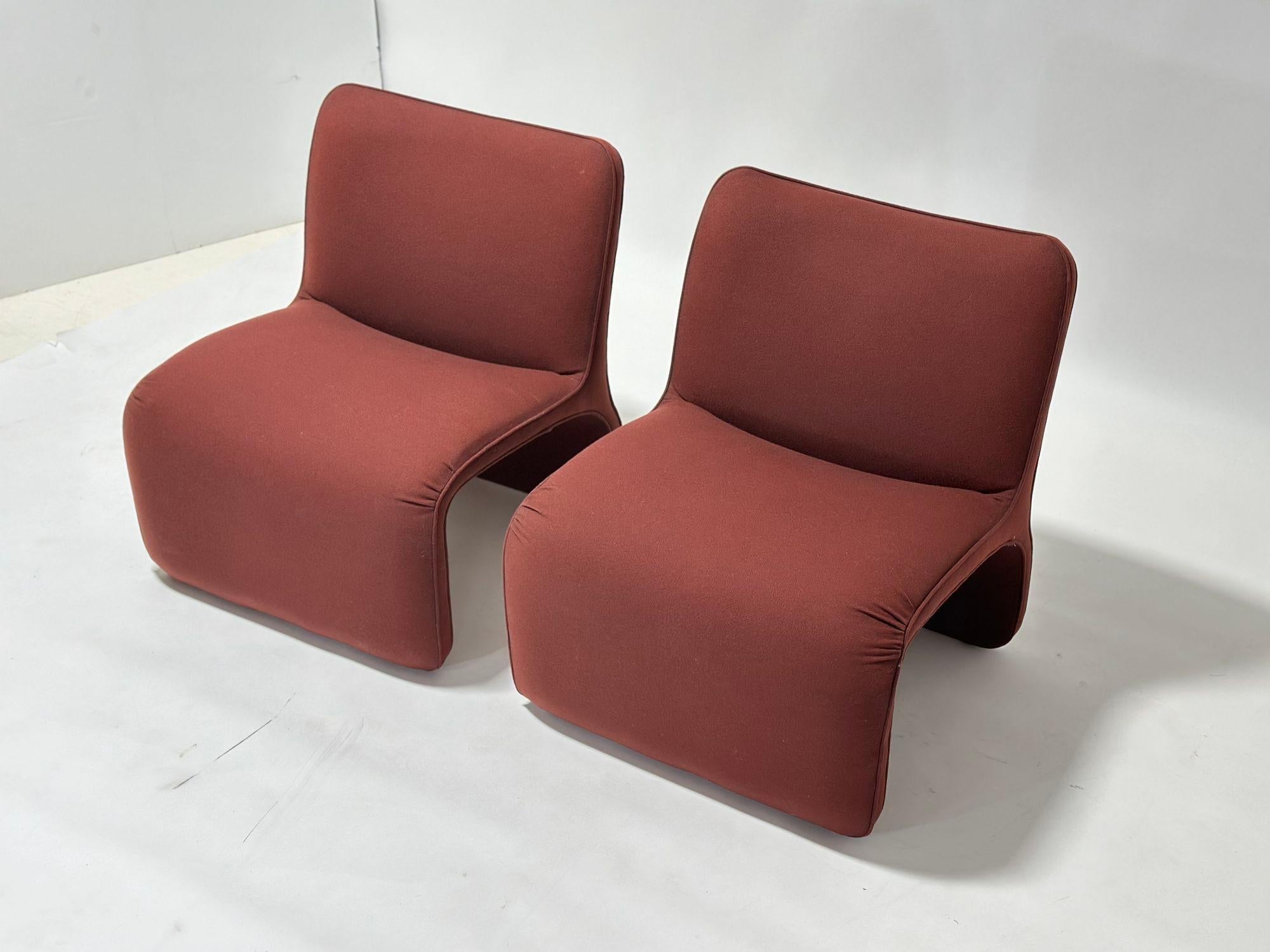 American Sculptural Slipper Lounge Chairs for Preview, 1990