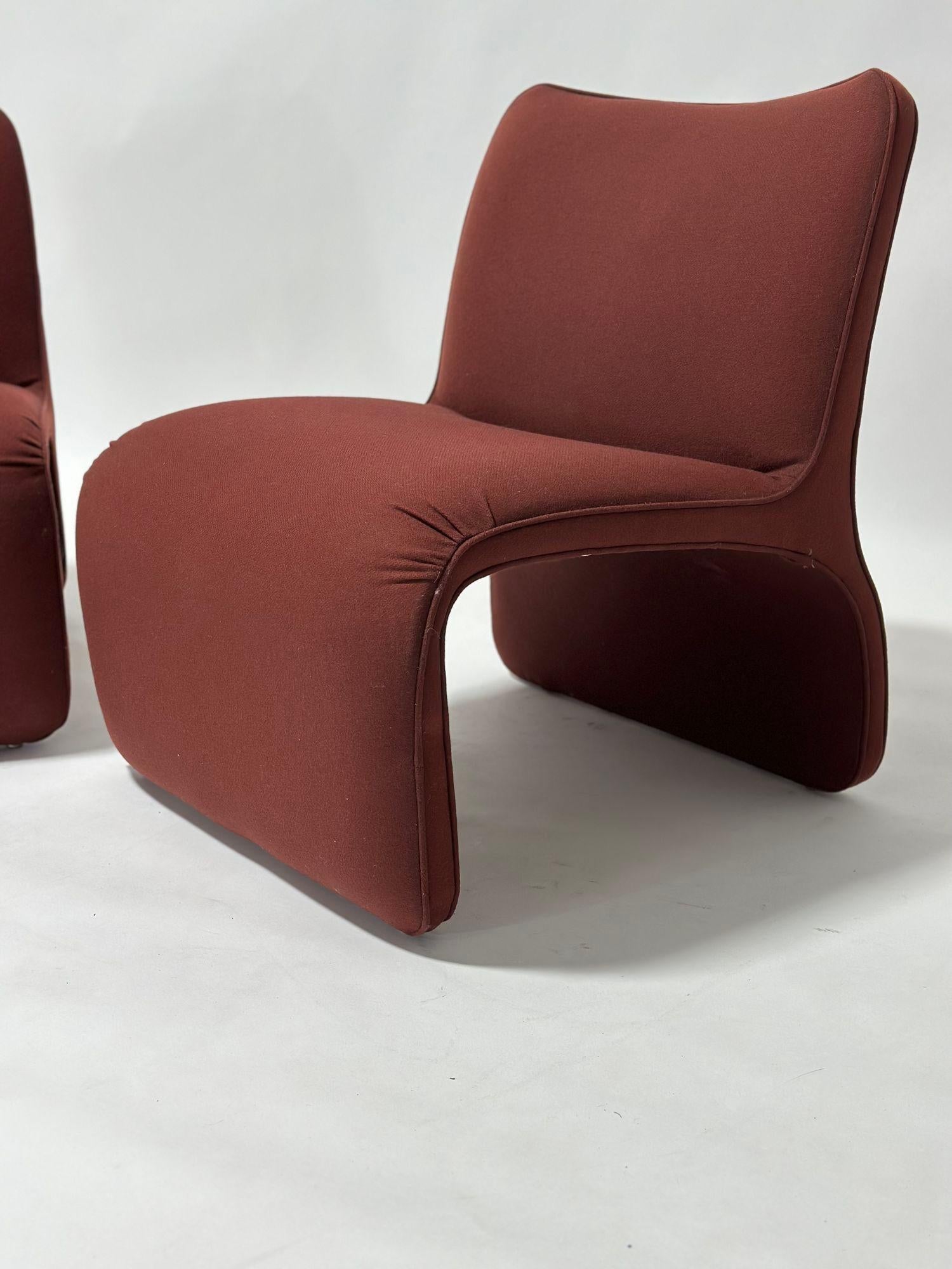 Late 20th Century Sculptural Slipper Lounge Chairs for Preview, 1990