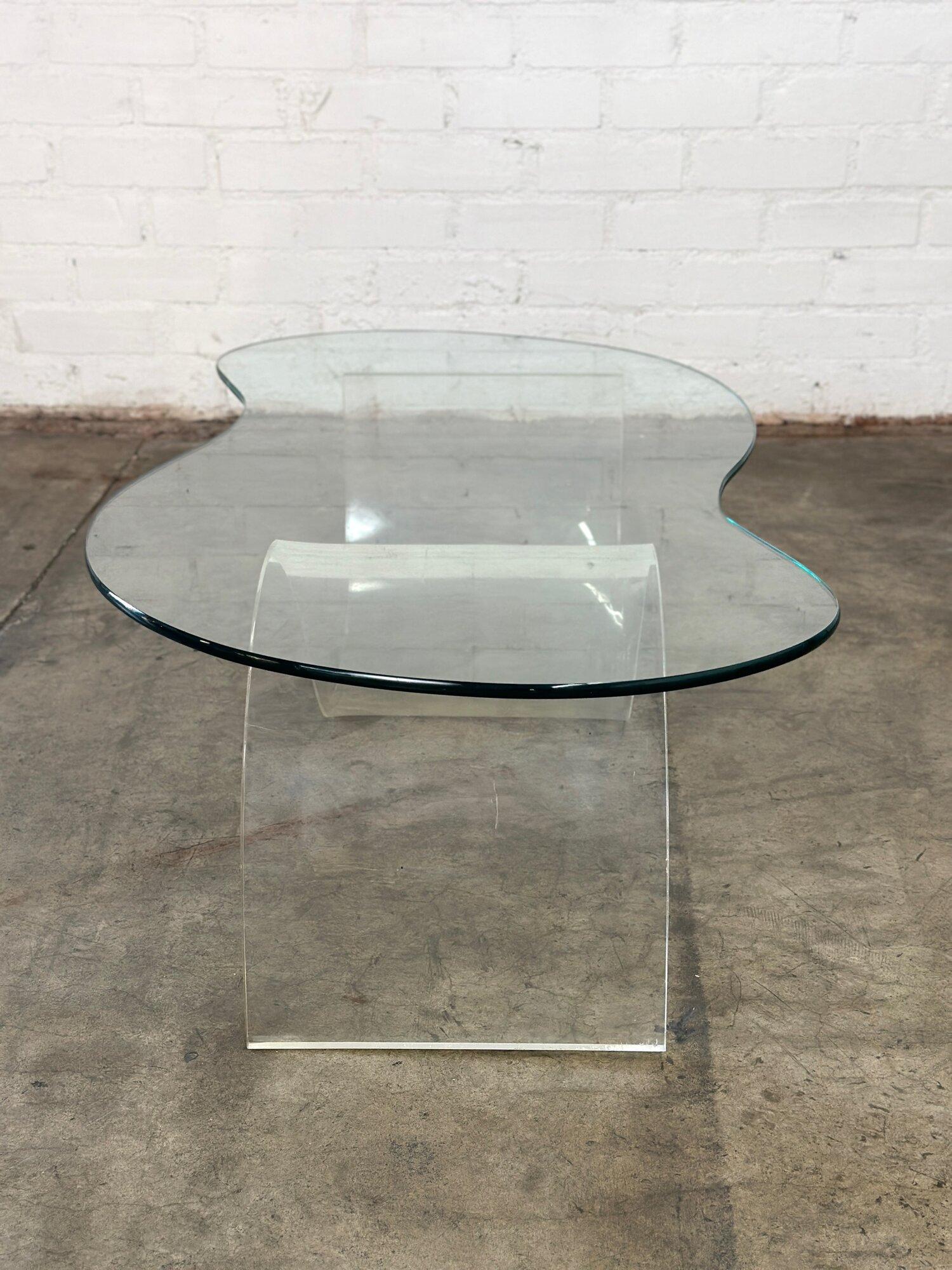 Late 20th Century Kagan Style Biomorphic Coffee Table For Sale