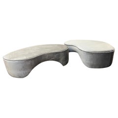 Kagan Style Biomorphic Freeform Ottomans (2 available)