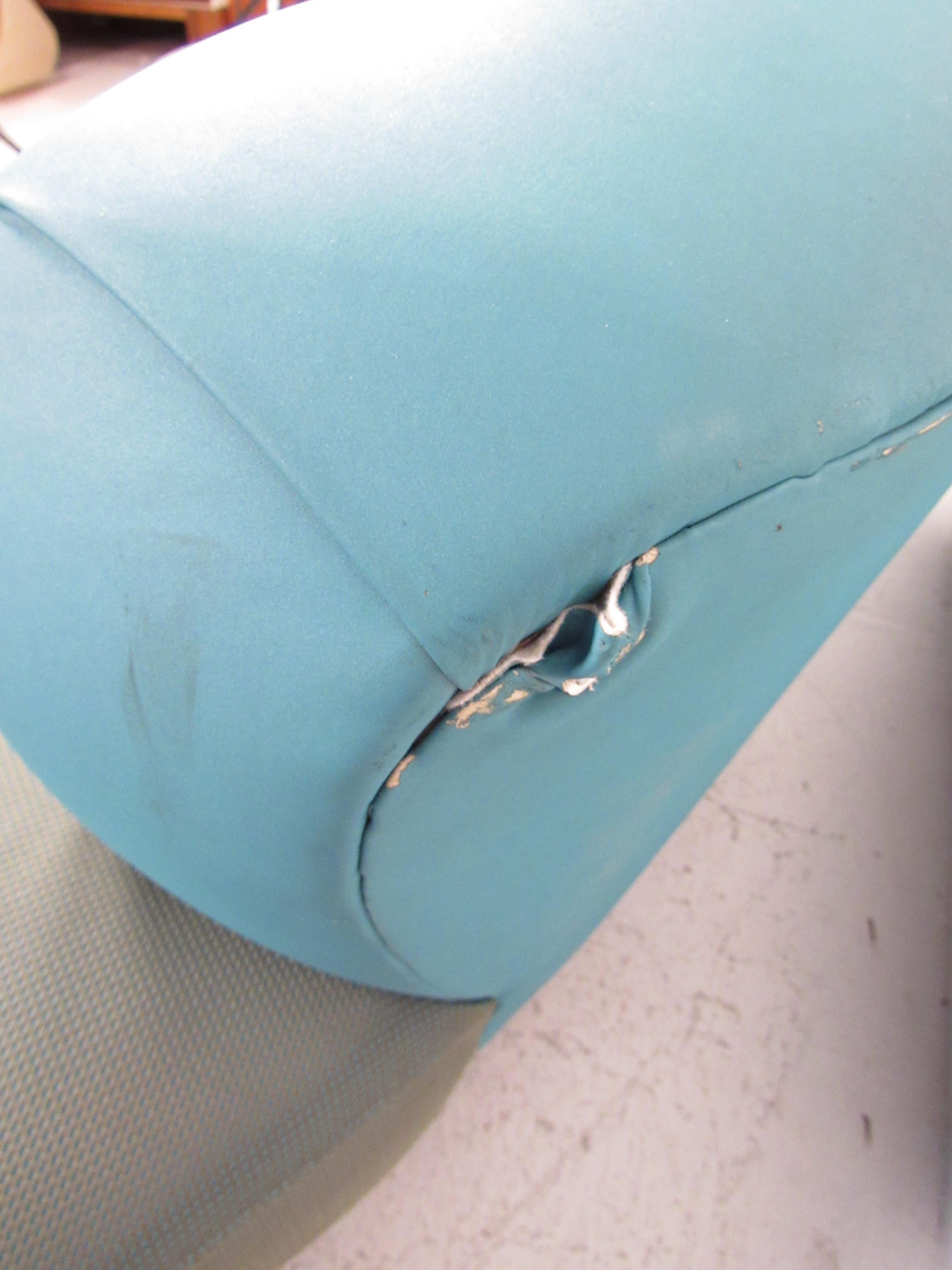 Contemporary Modern Curved Kidney-Shaped Sofa