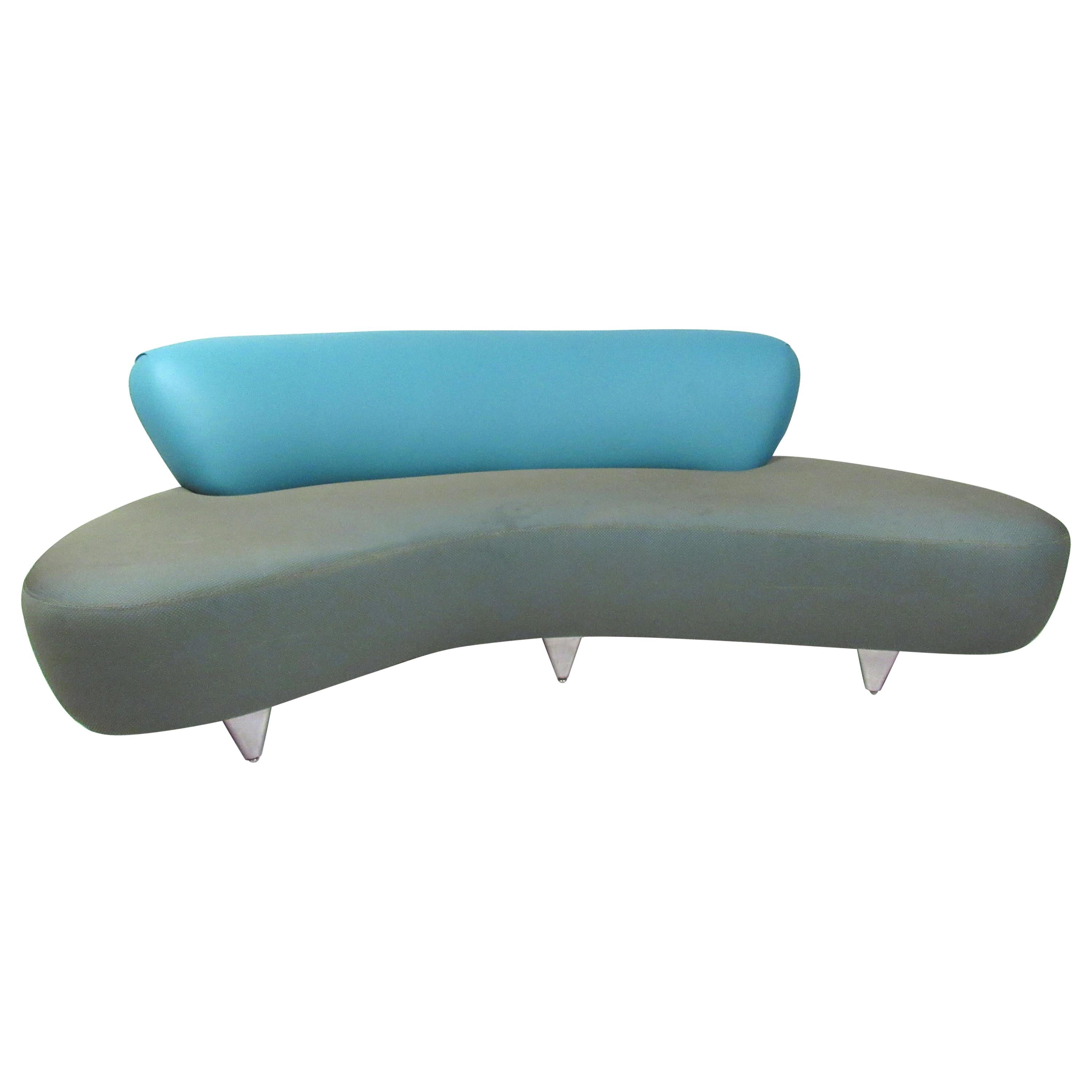 Modern Curved Kidney-Shaped Sofa 