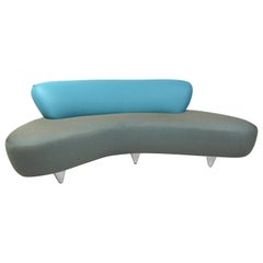 Used Modern Curved Kidney-Shaped Sofa 