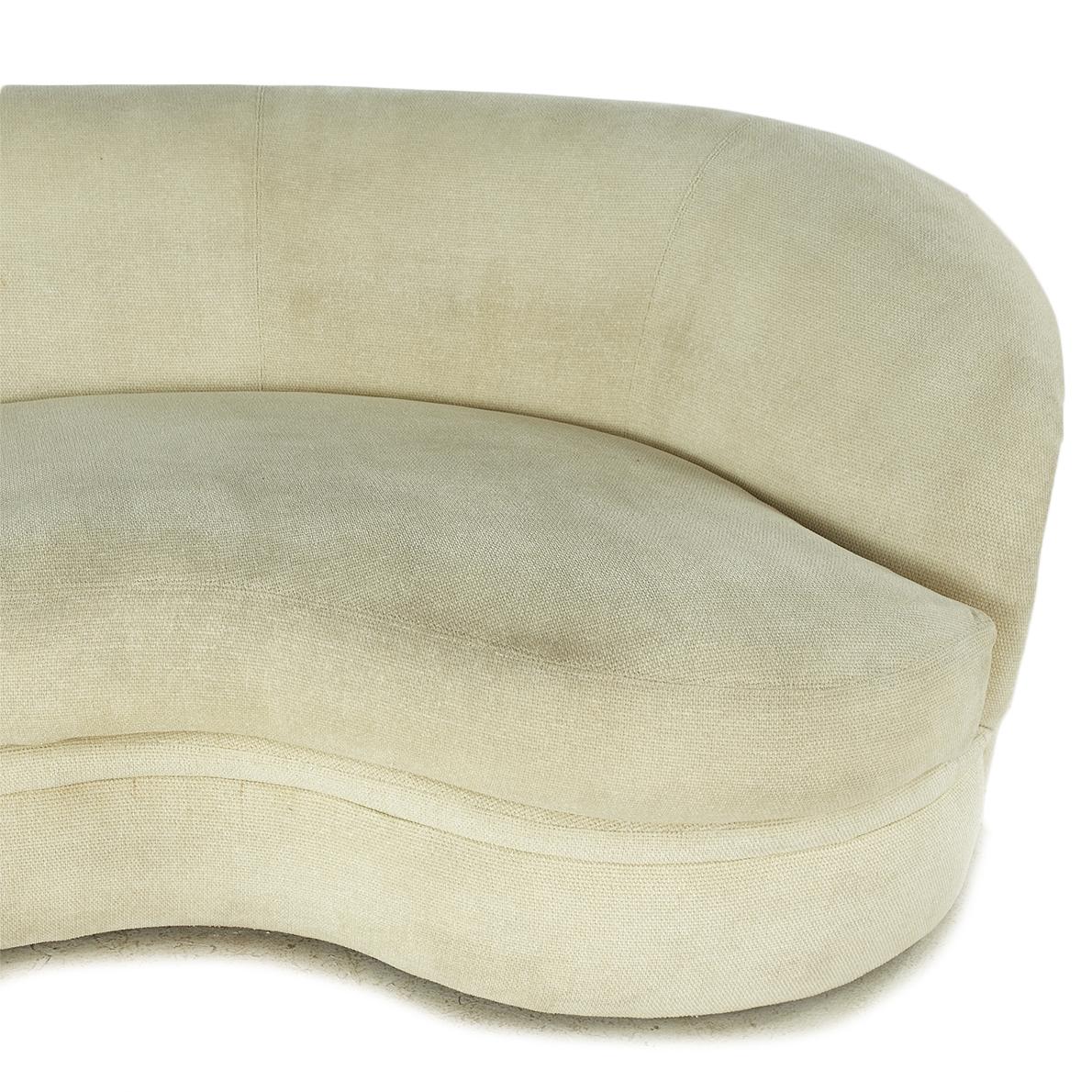 Kagan Style Directional Furniture Midcentury Biomorphic Kidney Sofa For Sale 1