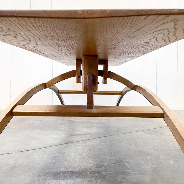 Kagan Style Spider Leg Hand Crafted White Oak Coffee Table, c. 1980 For