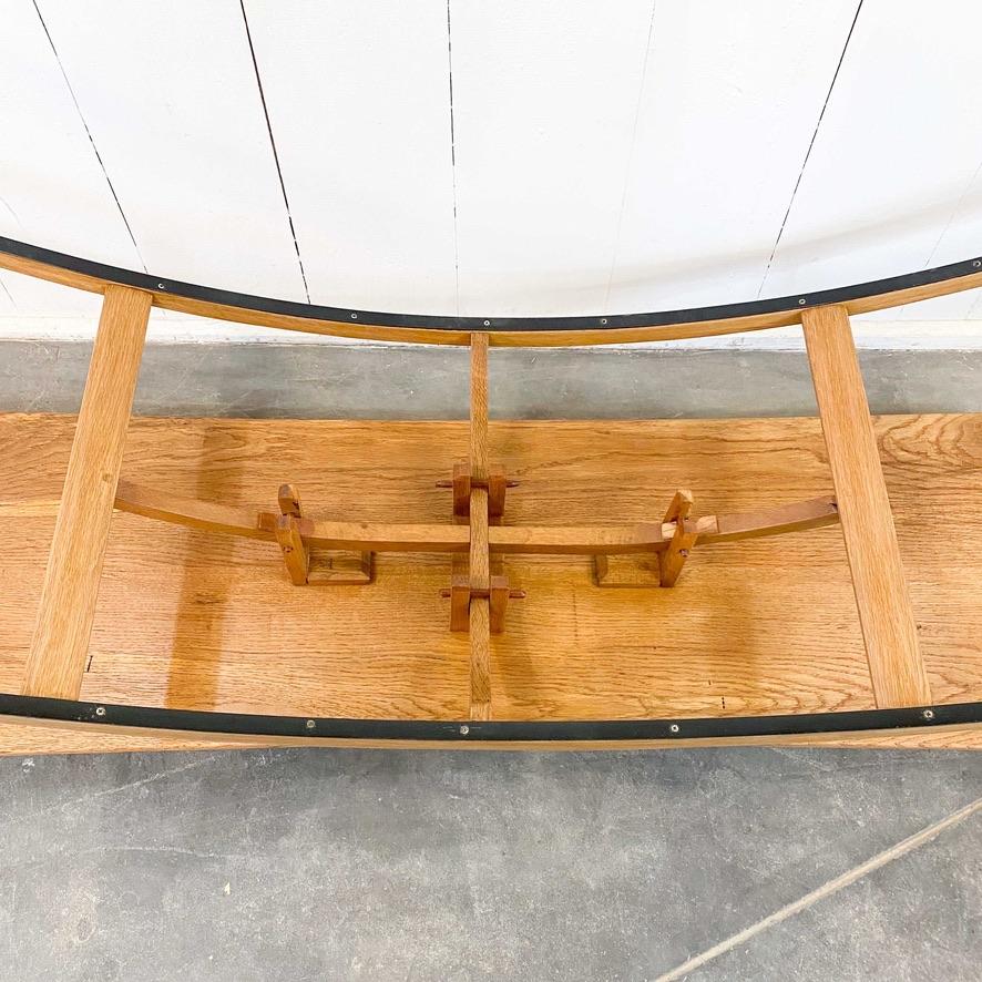 Studio Craft Spider Leg Unique White Oak Coffee Table, c. 1980 3