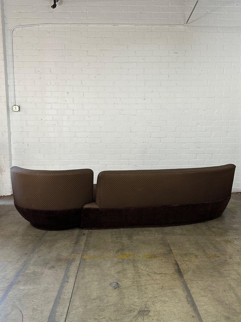Kagan Style Vintage Sofa and Swivel Chair For Sale at 1stDibs