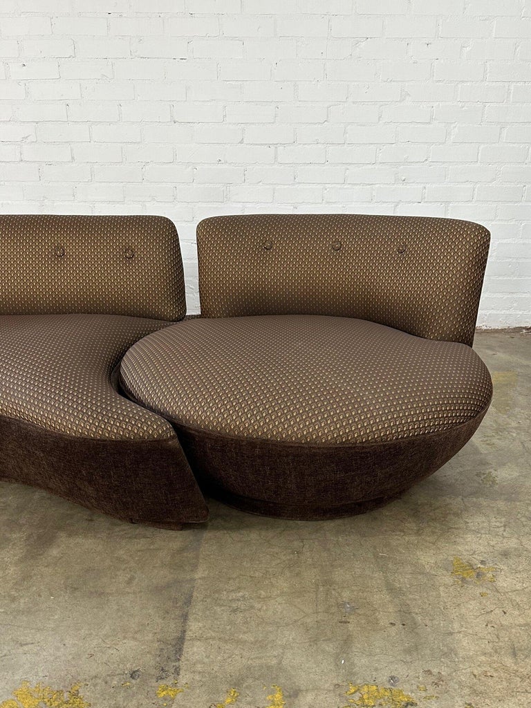 Kagan Style Vintage Sofa and Swivel Chair For Sale at 1stDibs