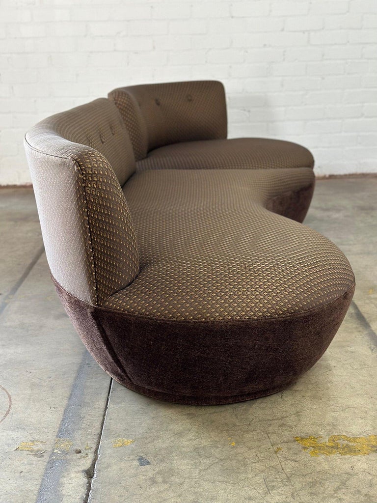 Kagan Style Vintage Sofa and Swivel Chair For Sale at 1stDibs