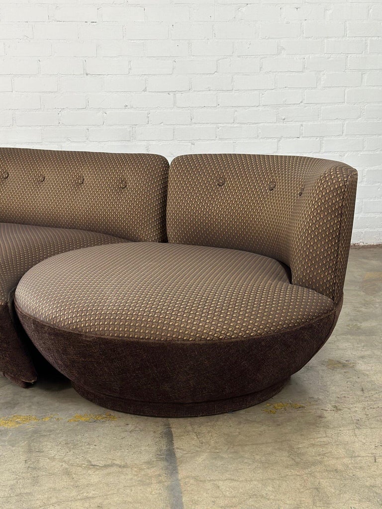 Kagan Style Vintage Sofa and Swivel Chair For Sale at 1stDibs