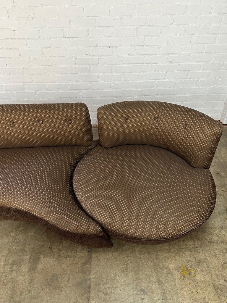 Kagan Style Vintage Sofa and Swivel Chair For Sale at 1stDibs