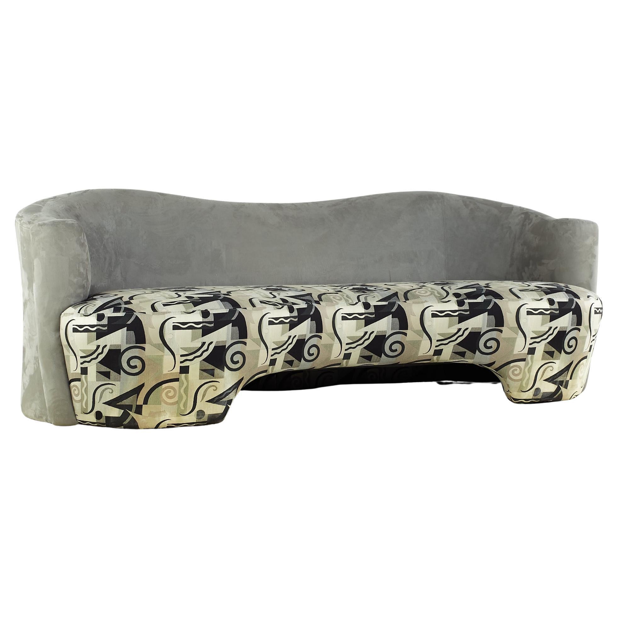 Kagan Style Weiman Mid Century Sculptural Curved Sofa