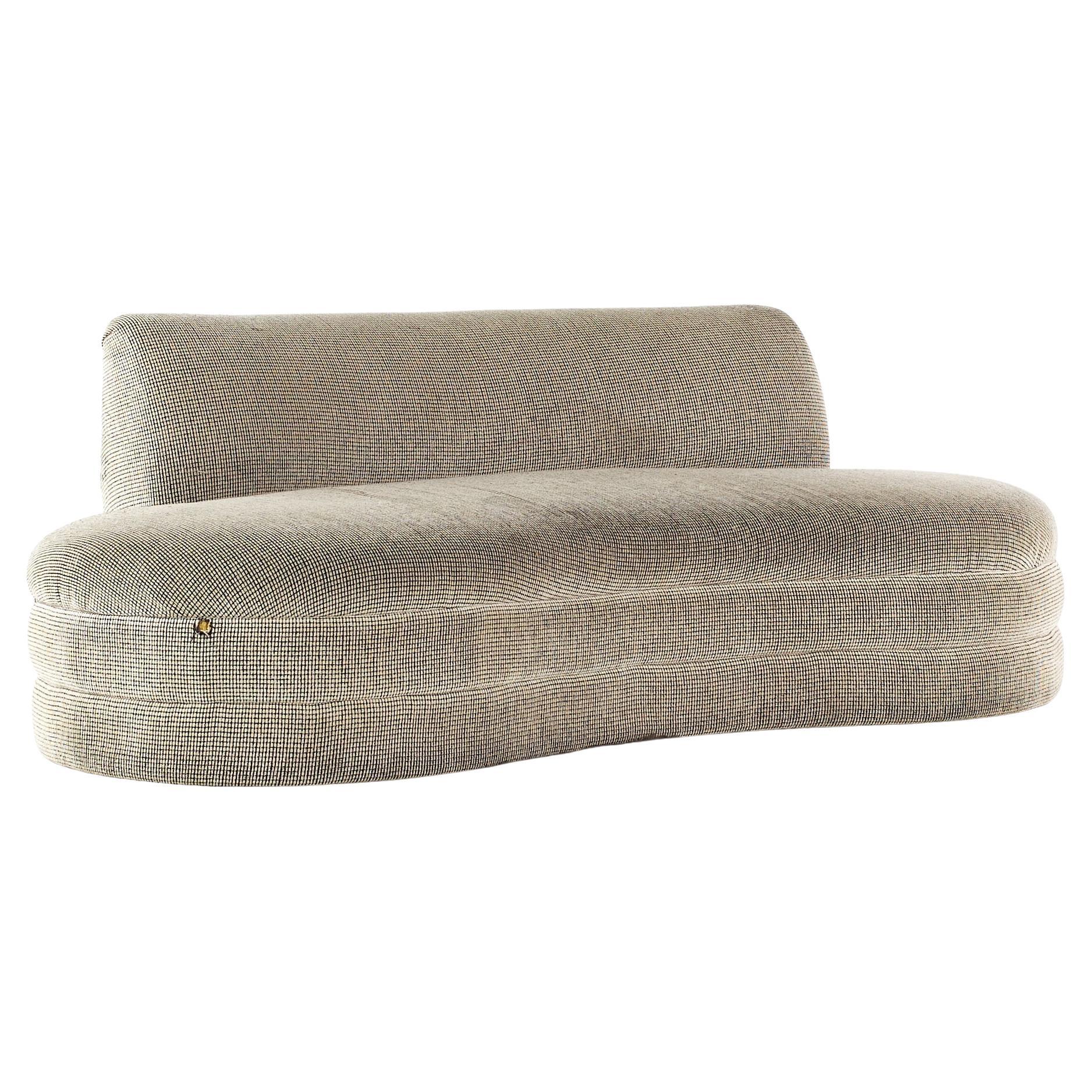 Petite Curved Sofa and Ottoman by Vladimir Kagan for Weiman at 1stDibs