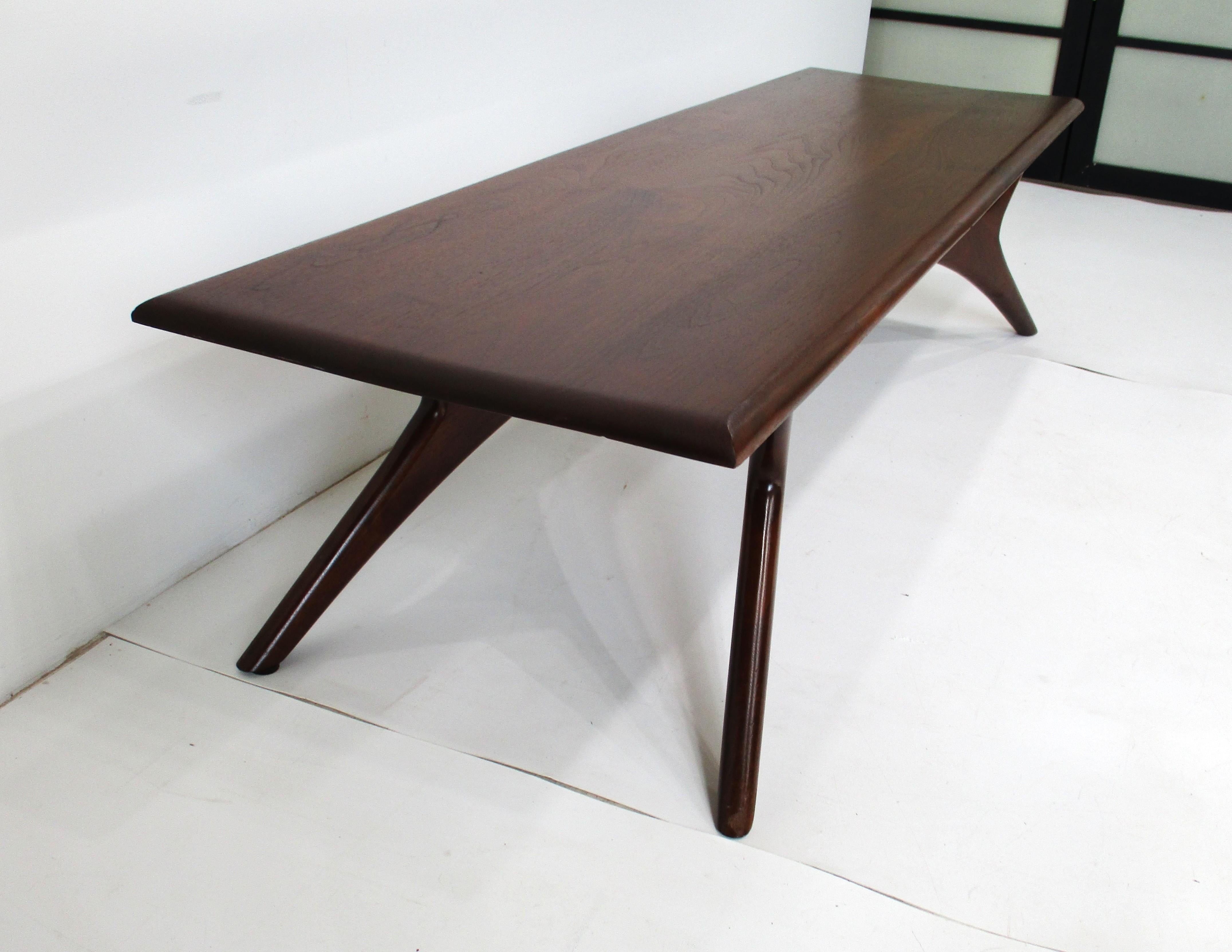 Noce Sculptural Walnut Coffee Table by Josef Otmar in vendita