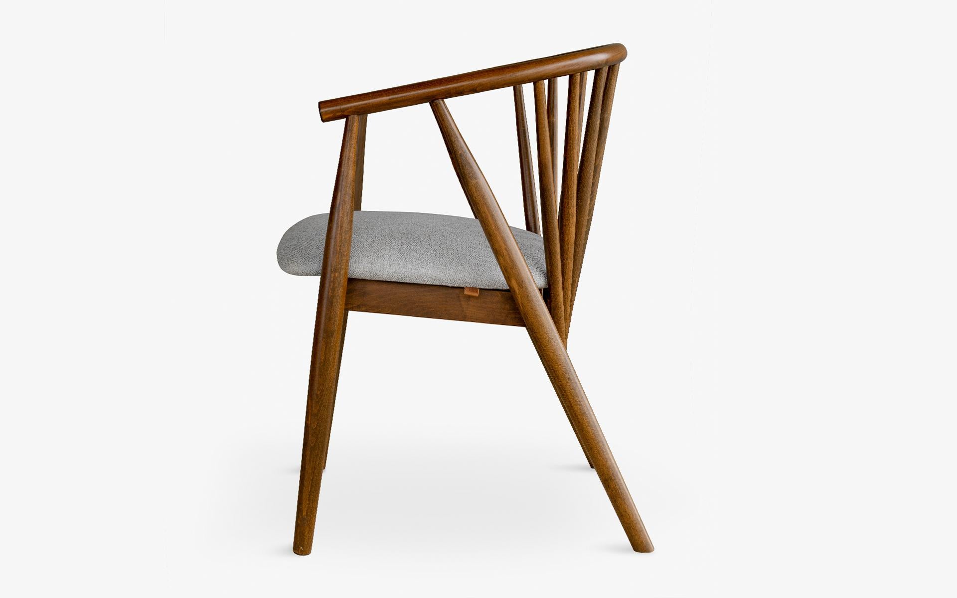 Contemporary Kago Wooden Dining Chair, Lagu Selection For Sale