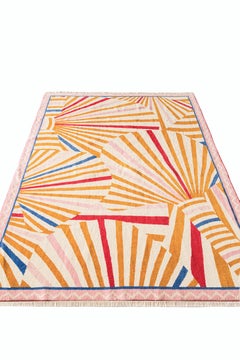 Kahhal Looms Radiating Masks "Day" Hand-Knotted Rug by Louis Barthélemy