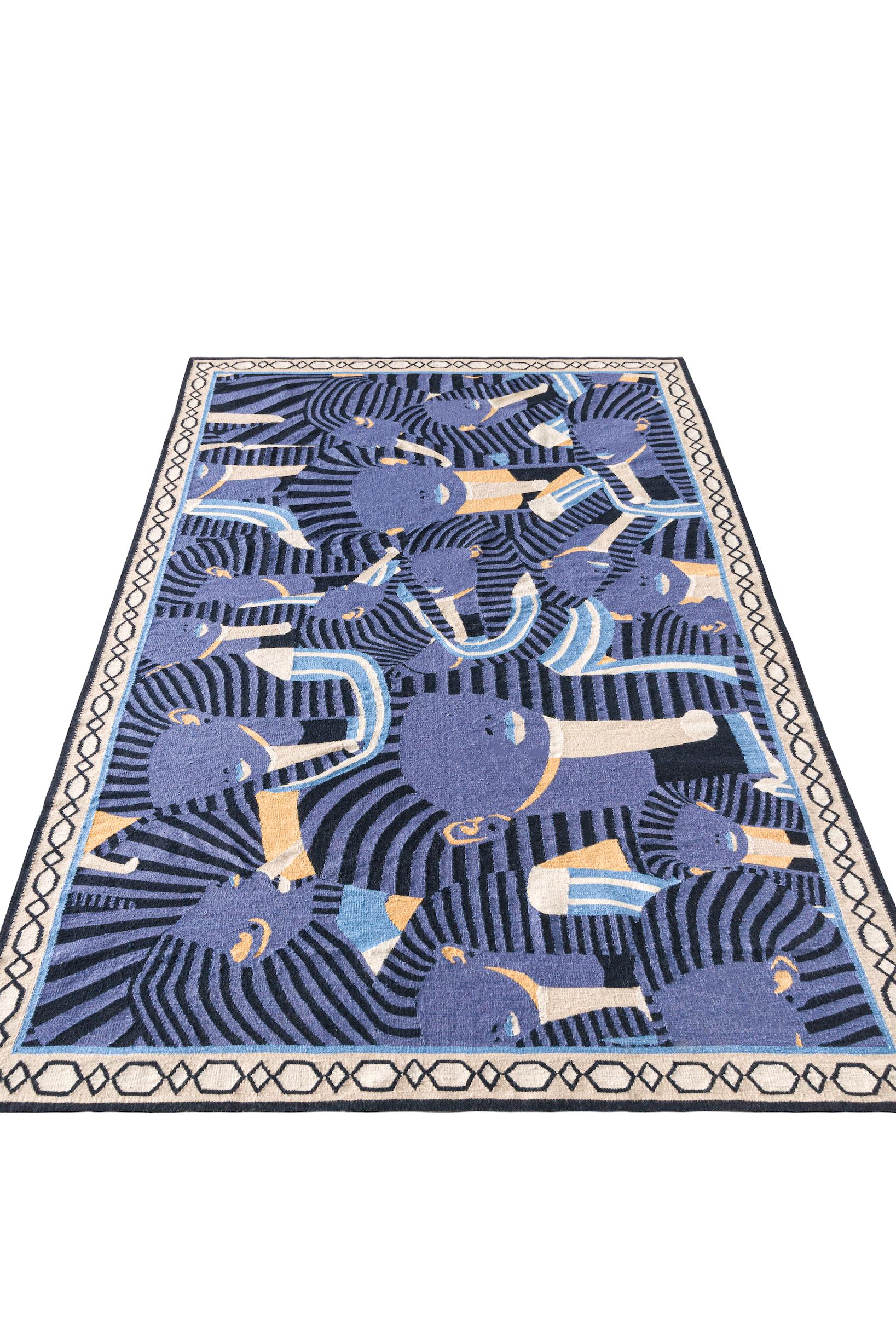 A propos de la tapisserie :
Cette tapisserie est un tapis tissé à plat qui comporte 6 points par 1 cm. Il est fabriqué avec 100 % de laine néo-zélandaise pour le fil de face et...
100% coton égyptien pour la chaîne. La hauteur des poils est