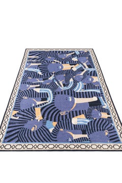 Kahhal Looms Arazzo tessuto a mano Swirling Legacy "Night" di Louis Barthélemy