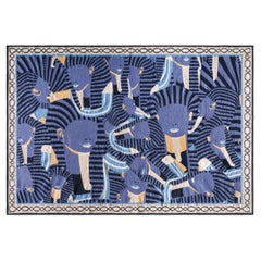 Kahhal Looms Swirling Legacy "Night" Hand-Woven Tapestry by Louis Barthélemy