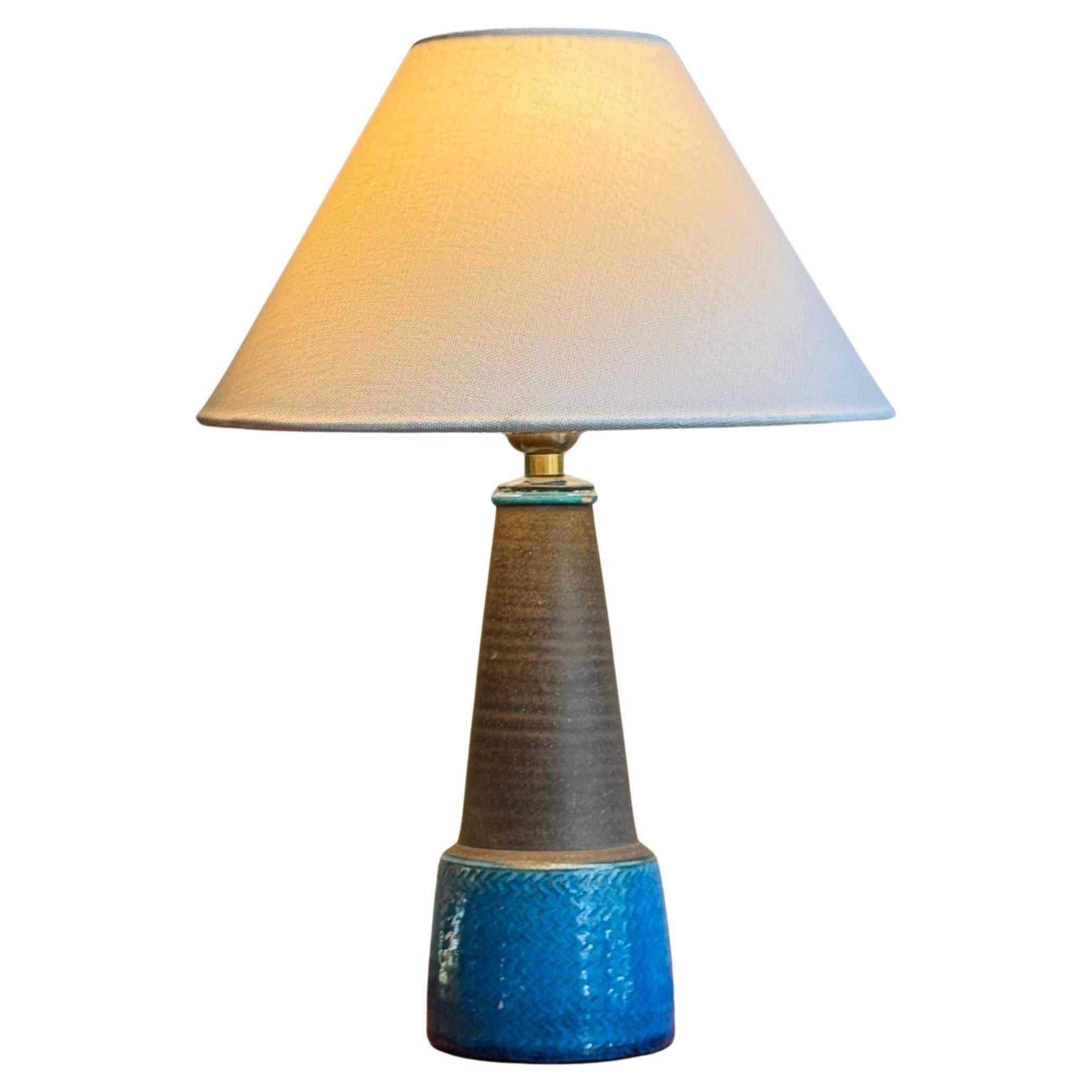 Kähler, lampe de table en grès bleu #6 Danemark années 1950 en vente