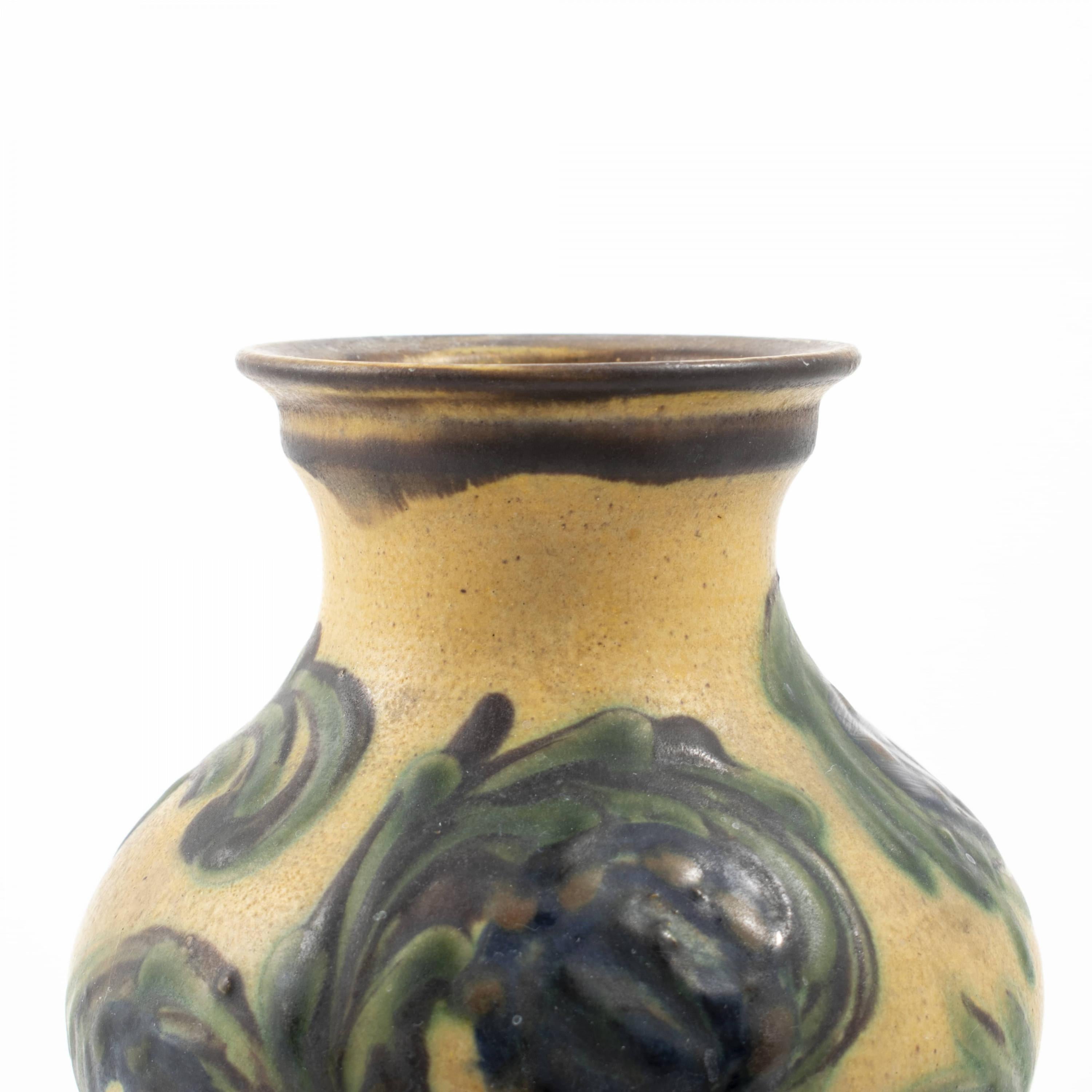 Scandinavian Modern Kähler Ceramic Vase C. 1930 For Sale