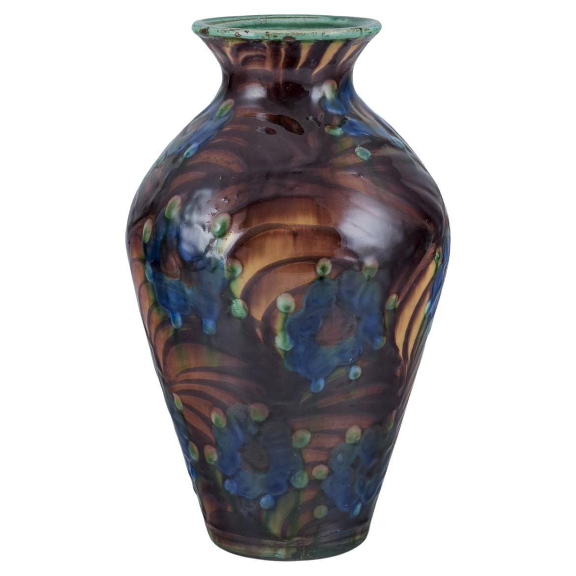 Kähler, Keramikvase in Kuhhorntechnik. Ca 1930er Jahre