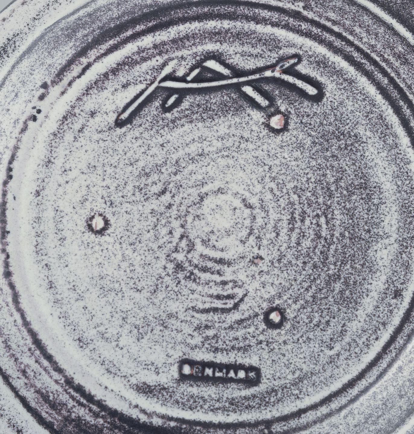 Ceramica Kähler, candeliere da camera in ceramica. Doppio vetro grigio-nero. Metà del XX secolo. in vendita