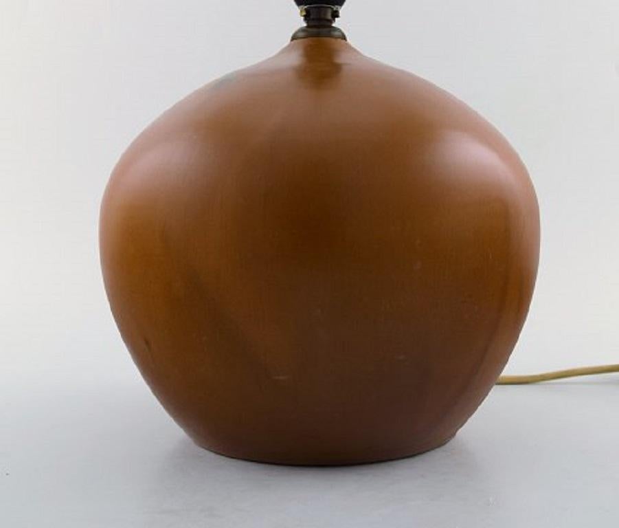 Danish Kähler, Denmark, Art Deco Table Lamp in Glazed Stoneware, 1940s