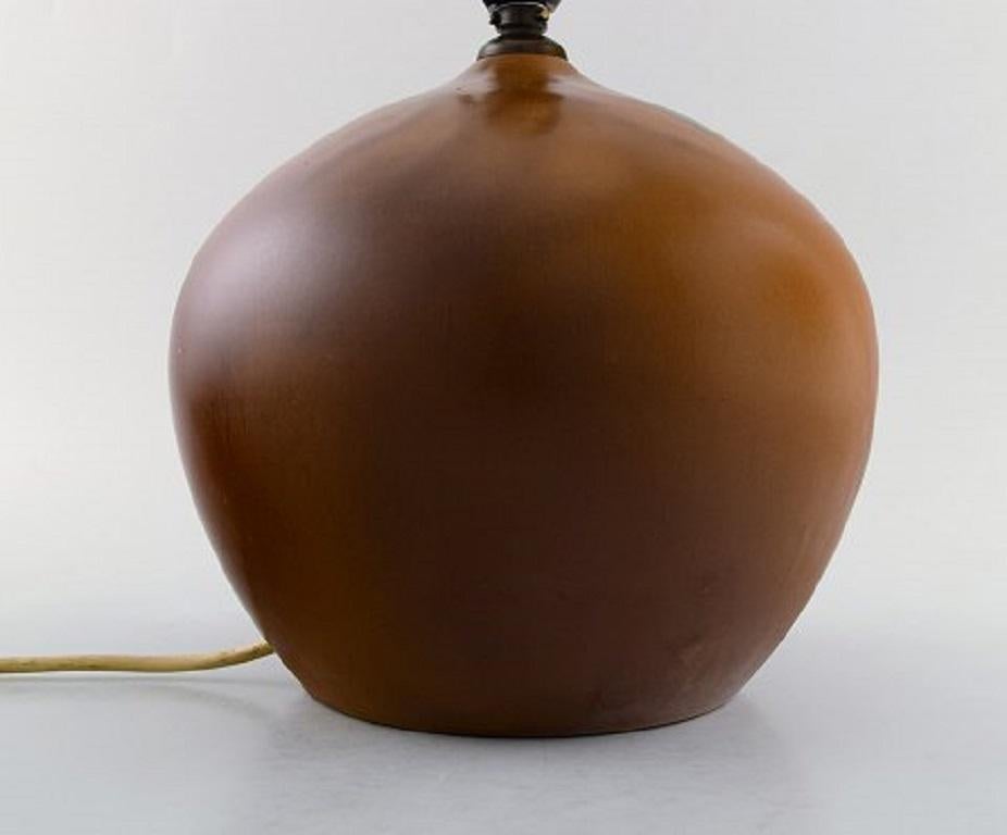 Kähler, Denmark, Art Deco Table Lamp in Glazed Stoneware, 1940s In Good Condition In Copenhagen, DK