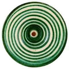 Kähler, Denmark, Bowl in Glazed Ceramics, Spiral Design, 1930s-1940s