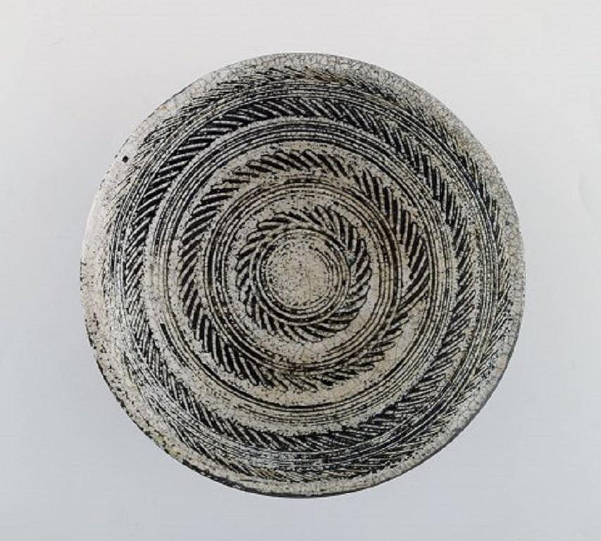 Danish Kähler, Denmark, Bowl in Glazed Stoneware, Beautiful Gray-Black Double Glaze