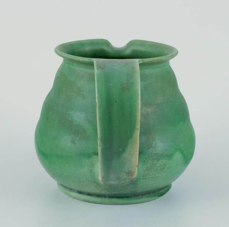 Kähler, Denmark. Ceramic pitcher. Glaze in green tones. Approx. 1930/40s. For Sale 1