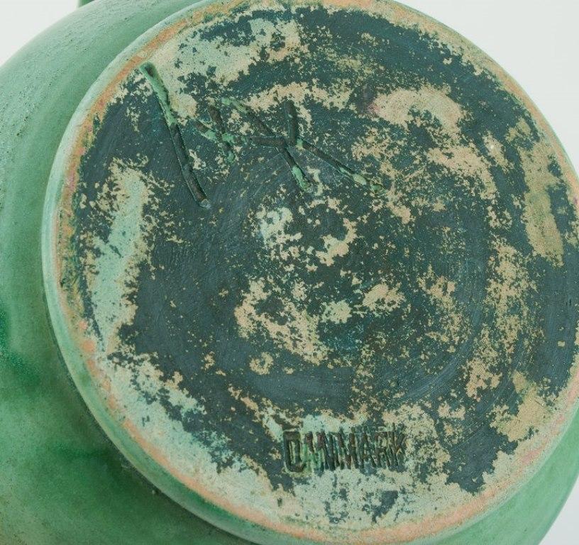 Kähler, Denmark. Ceramic pitcher. Glaze in green tones. Approx. 1930/40s. For Sale 3