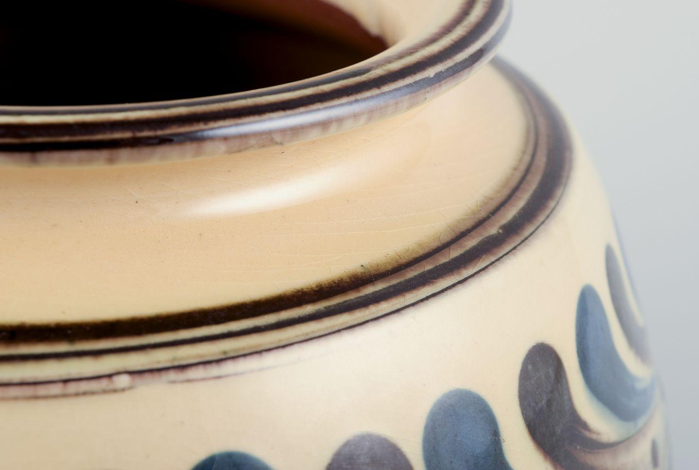 Kähler, Dänemark. Vase aus Keramik.  Kuhhorn-Technik. Handgefertigt. im Angebot 1
