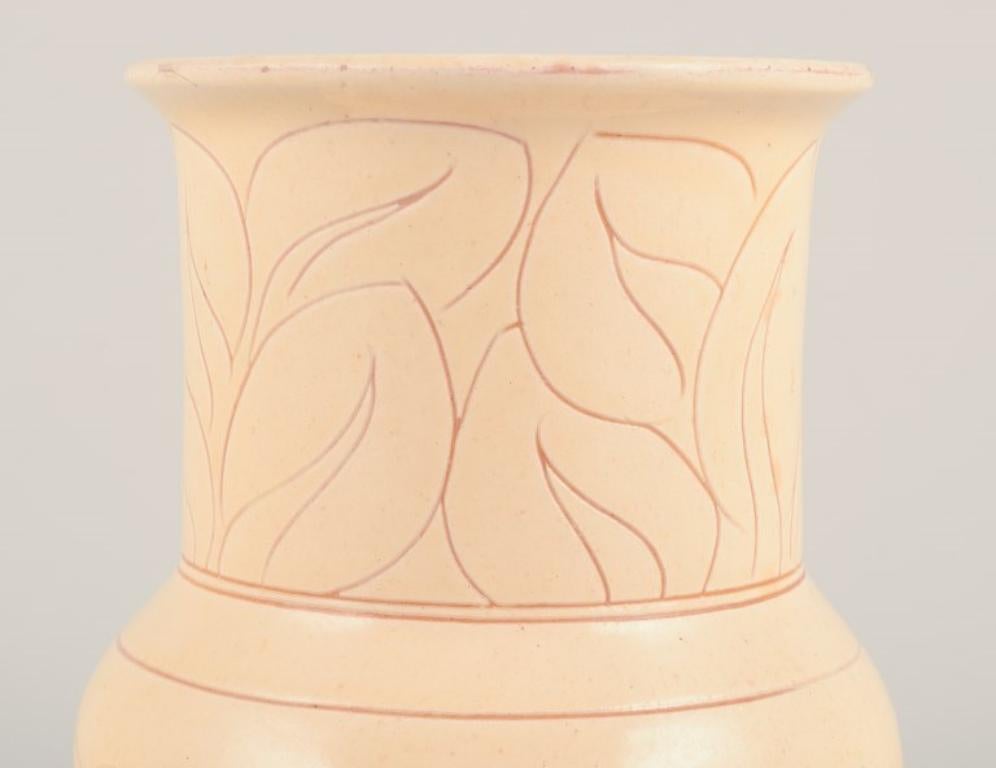 Danois Kähler, Danemark. Vase en céramique à glaçure de couleur crème. années 1930/40. en vente
