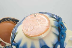 Kähler, Denmark. Creamer and sugar bowl. Folk style. 1930s/40s