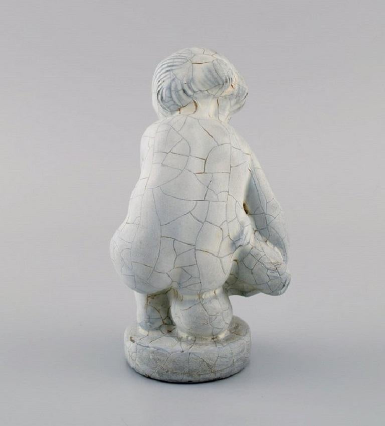 Mid-20th Century Kähler, Denmark, Figure in Glazed Stoneware, Leda and the Swan For Sale