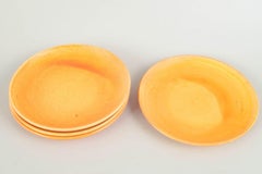 Kähler, Dinamarca. Cuatro platos de cerámica con esmalte de uranio. 1930s