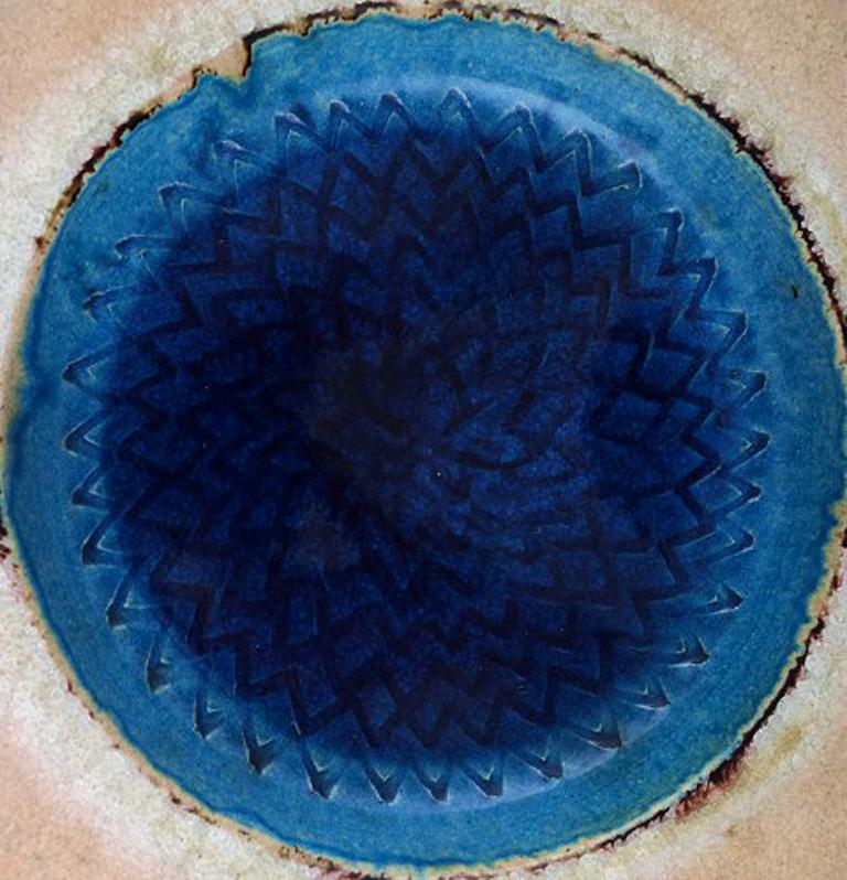 Danish Kähler, Denmark, Glazed Stoneware Dish 1960s, Designed by Nils Kähler For Sale