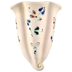 Kähler, Denmark, Glazed Stoneware, Plant Pot for Wall, Stamped, 1930s
