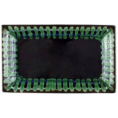 Vintage Kähler, Denmark, Glazed Stoneware Tray, 1940s-1950s