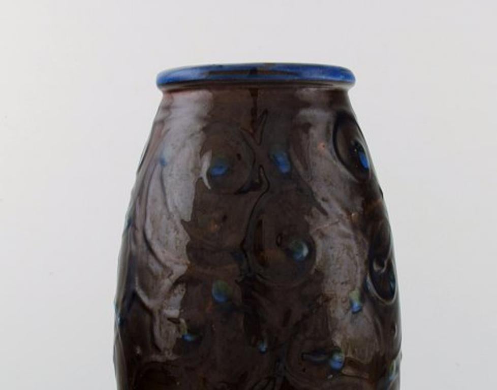 Danish Kähler, Denmark, Glazed Stoneware Vase, 1930s-1940s For Sale