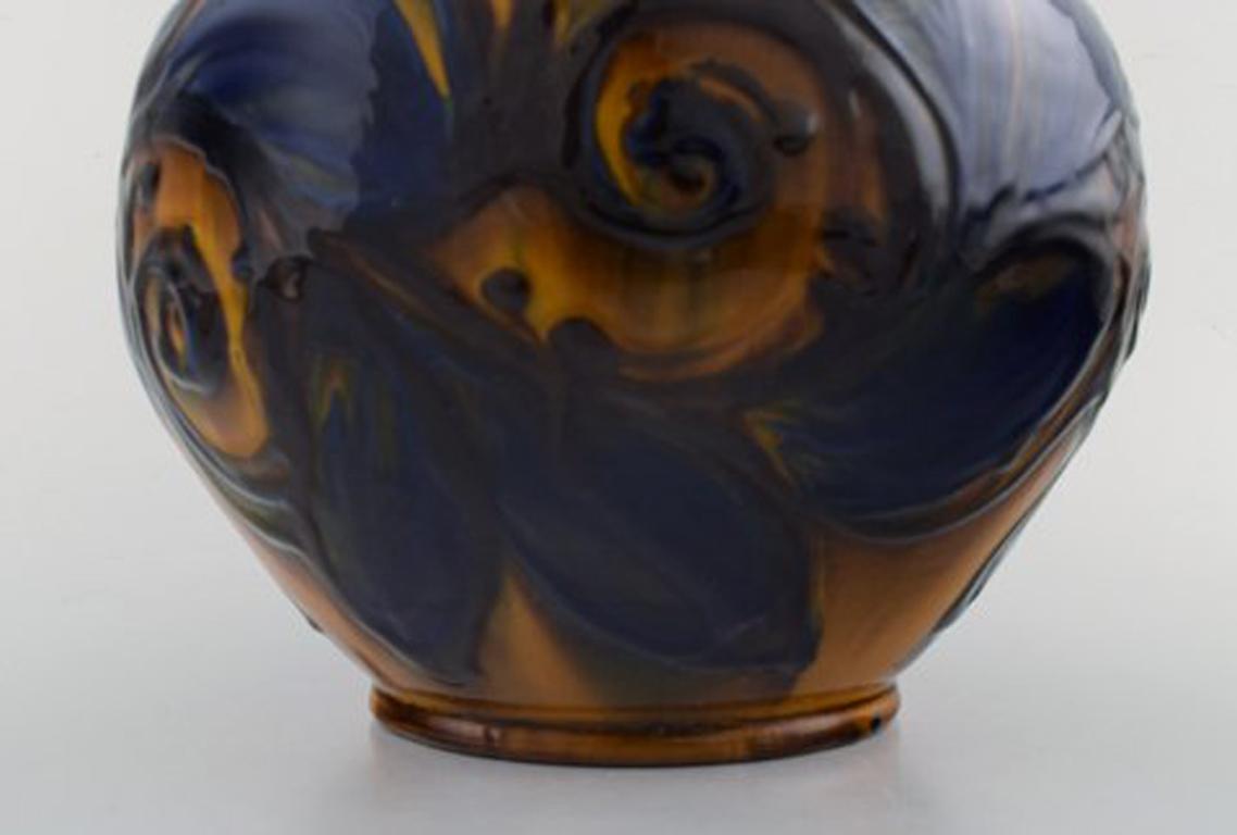 Kähler, Denmark, Glazed Stoneware Vase, 1930s-1940s In Good Condition In Copenhagen, DK