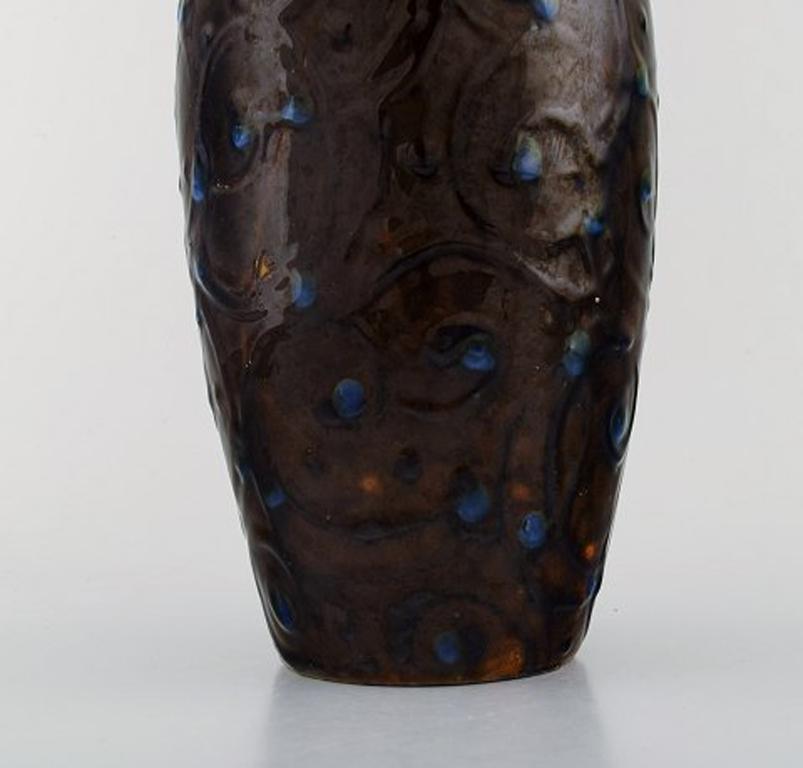 Kähler, Denmark, Glazed Stoneware Vase, 1930s-1940s In Excellent Condition For Sale In Copenhagen, DK