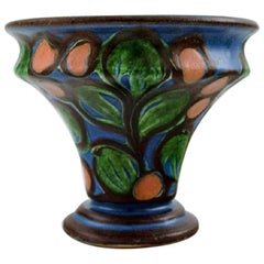 Kähler, Denmark, Glazed Stoneware Vase, 1940s