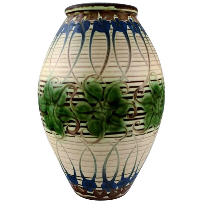 Kähler, Denmark, Glazed Stoneware Vase, 1940s 