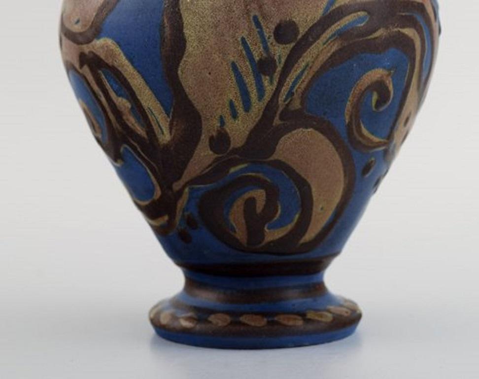 Kähler, Denmark, Glazed Stoneware Vase in Modern Design, 1930s-1940s In Excellent Condition In Copenhagen, DK